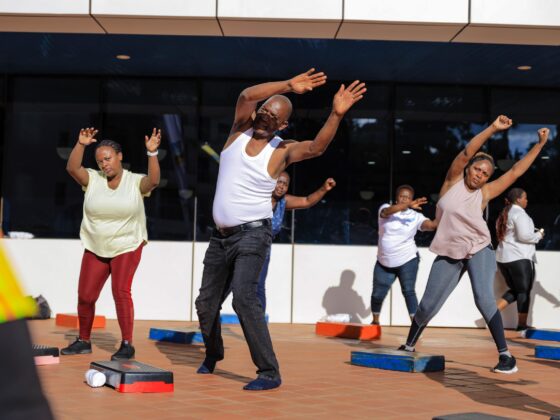 Determined to be fit: URSB staff exposed as they sweat it out during workout session
