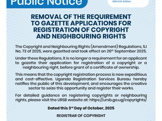 URSB Eases Copyright Registration by Removing Gazette Requirement