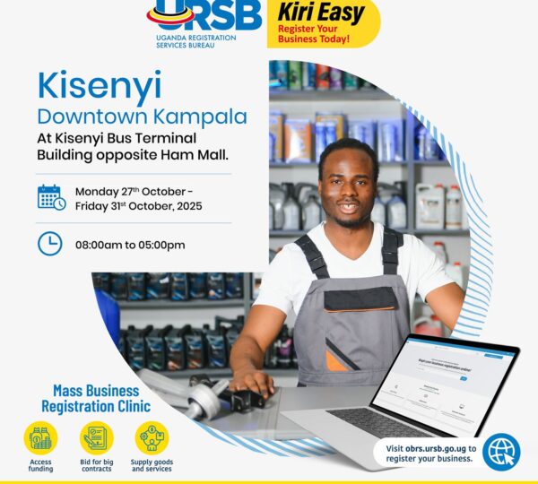 URSB’s Mass Business Registration Clinics target Luzira and Kisenyi, Downtown Kampala