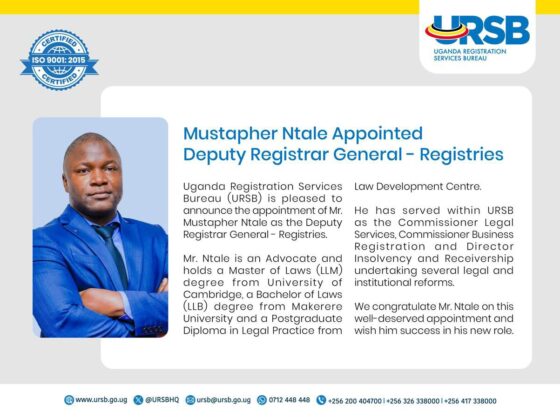 Mustapher Ntale Appointed Deputy Registrar General – Registries
